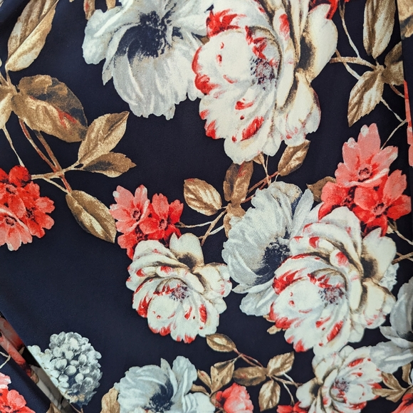 TuaTua+ 2X High-Low Floral Wrap Dress Blue and Pink - Picture 3 of 7